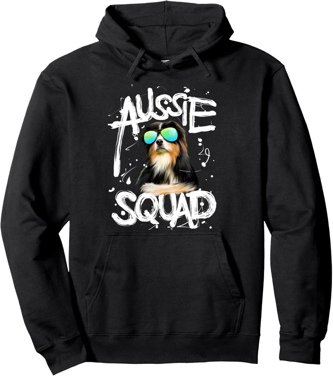 Australian Shepherd Aussie Squad Pullover Hoodie