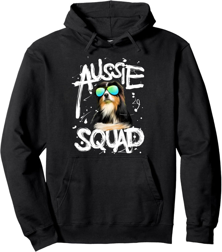 Australian Shepherd Aussie Squad Pullover Hoodie