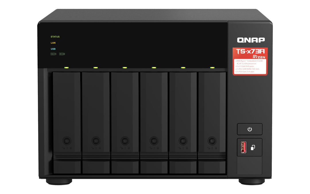Qnap NAS + Switch Bundle QNAP TS-673A + QSW-1105-5T | Upgrade to 2,5GbE Networking, 6-Bay 3,5"/2,5"-