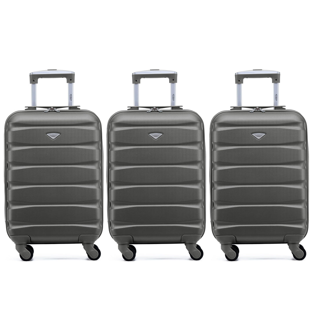 Flight Knight 3er-Pack Leichte 4-Rad-abs-hartschalenkoffer Handgepack, Zugelassen Fur Uber 35 Flugge