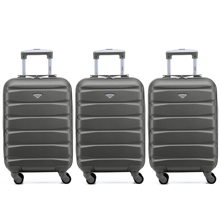 Flight Knight 3er-Pack Leichte 4-Rad-abs-hartschalenkoffer Handgepack, Zugelassen Fur Uber 35 Flugge