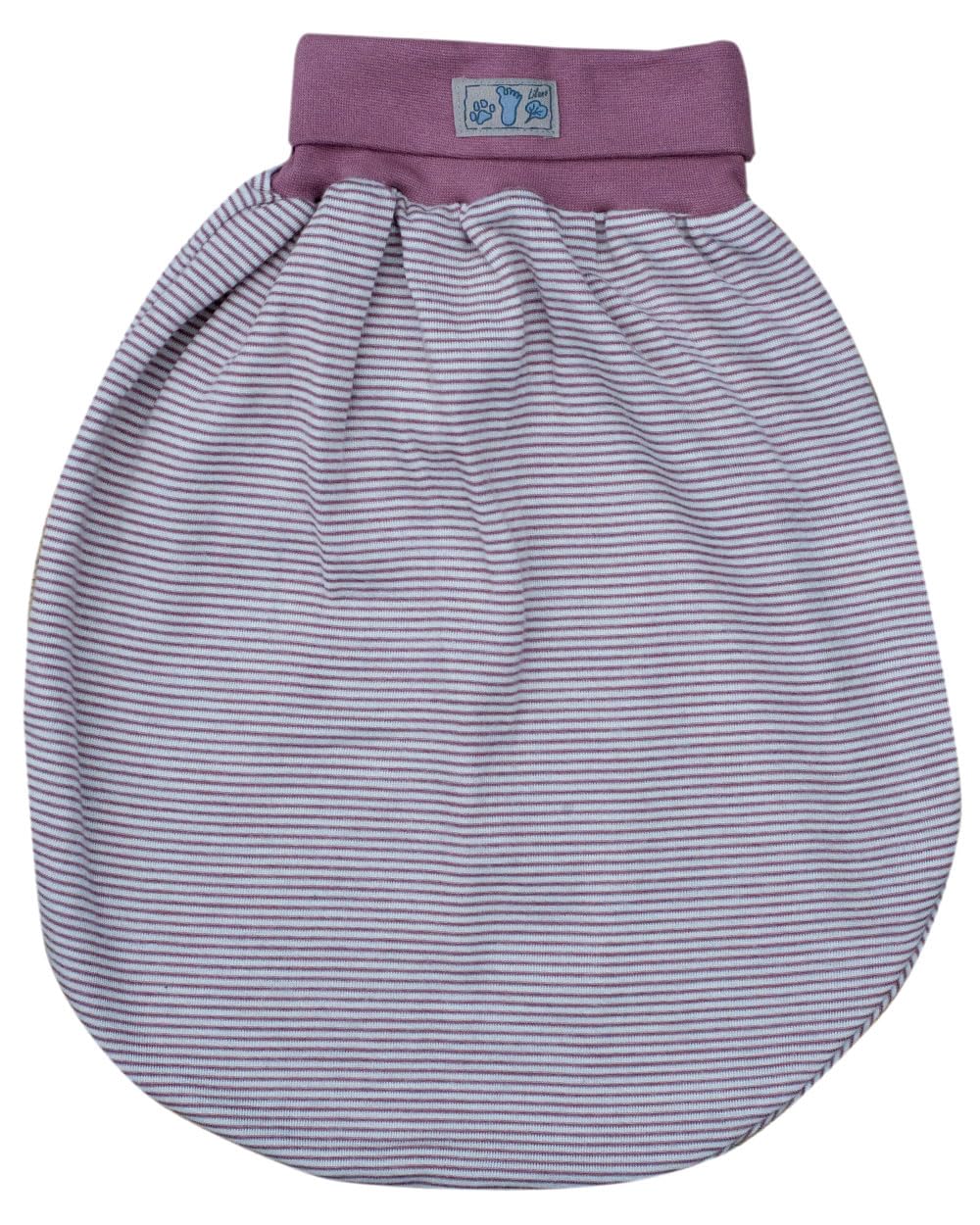 Lilano, Schlafsack/Pucksack mit Nabelbund, Merinowolle (kbT), Seide, 210 g/m² (Mauve/Natur), Mauve/N