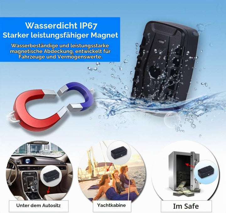 Winnes GPS-Tracker 4G TK918: Echtzeit-Tracking per SMS/App/PC, Wasserdicht, Magnetisch, Geo-Zaun, 20