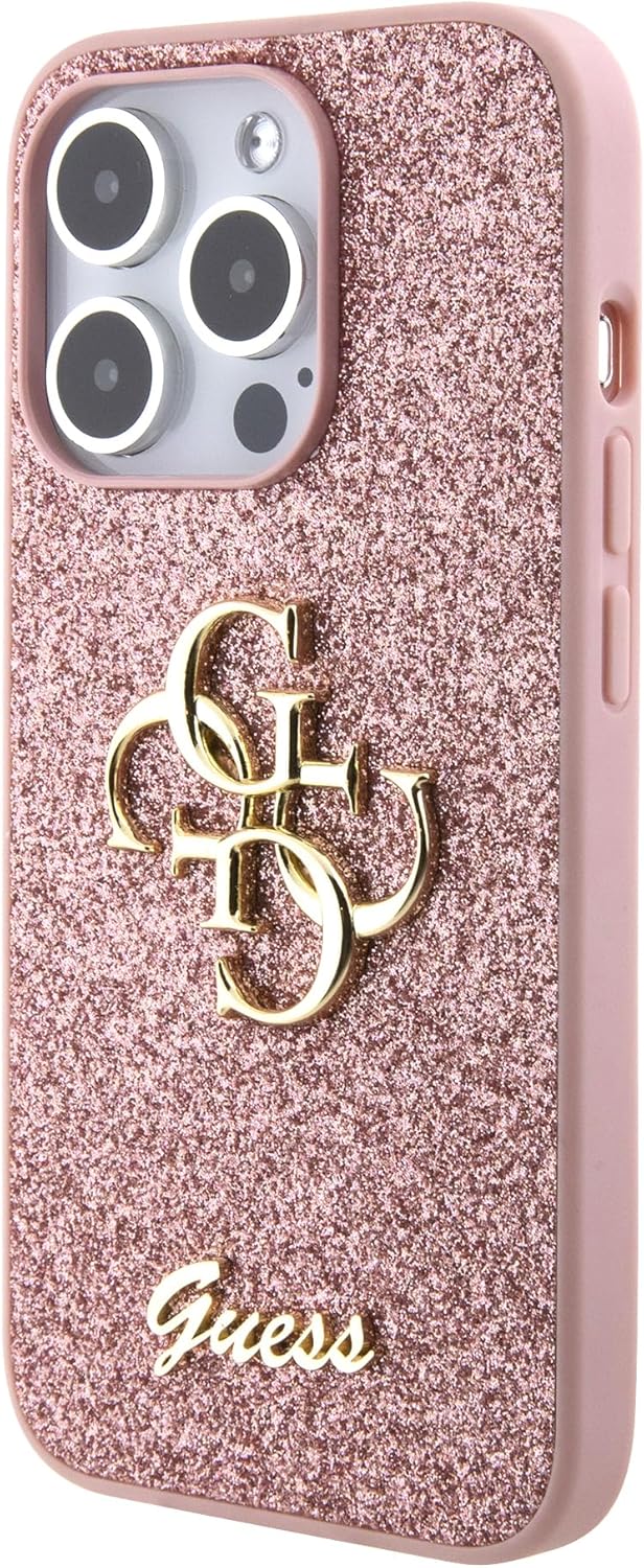 CG MOBILE Guess Fixed Glitter Hülle für iPhone 15 Pro Max (Pink) rose, rose