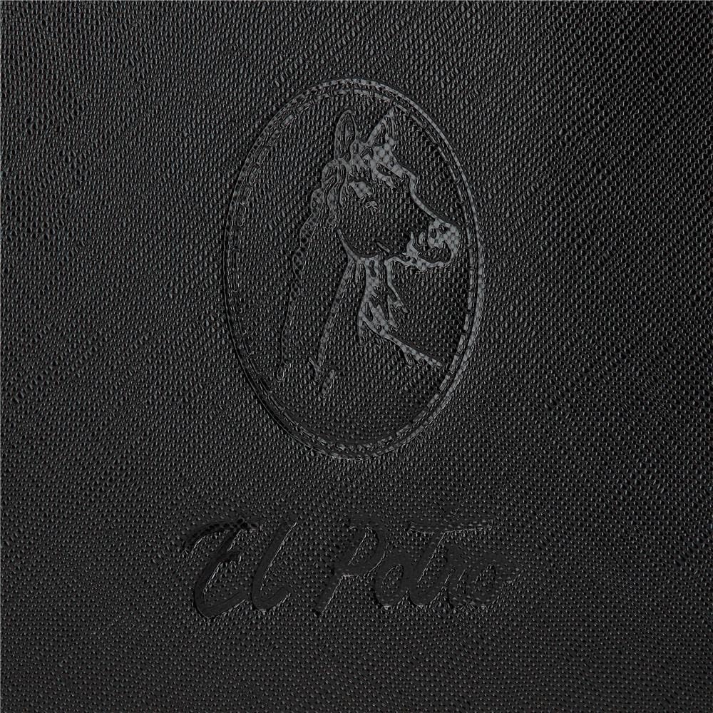 El Potra Wolle, lässig, schwarz, 22 x 25 x 10 cm, Polyester und PU, Schwarz, Lässiger Rucksack PC-Ak
