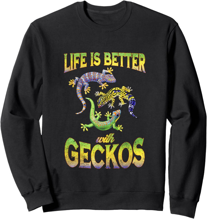 Nette Gecko Wildlife Eidechse Leben ist besser mit Geckos Sweatshirt