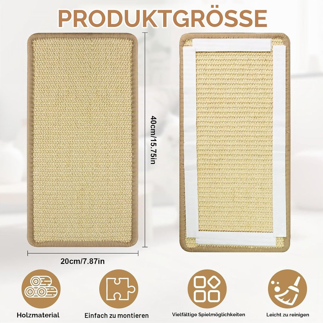 3 Stück Kratzbretter Katze Sisal Kratzmatte Katze Wand 40 x 20 cm Widerstandsfähig Katzen Kratzbrett