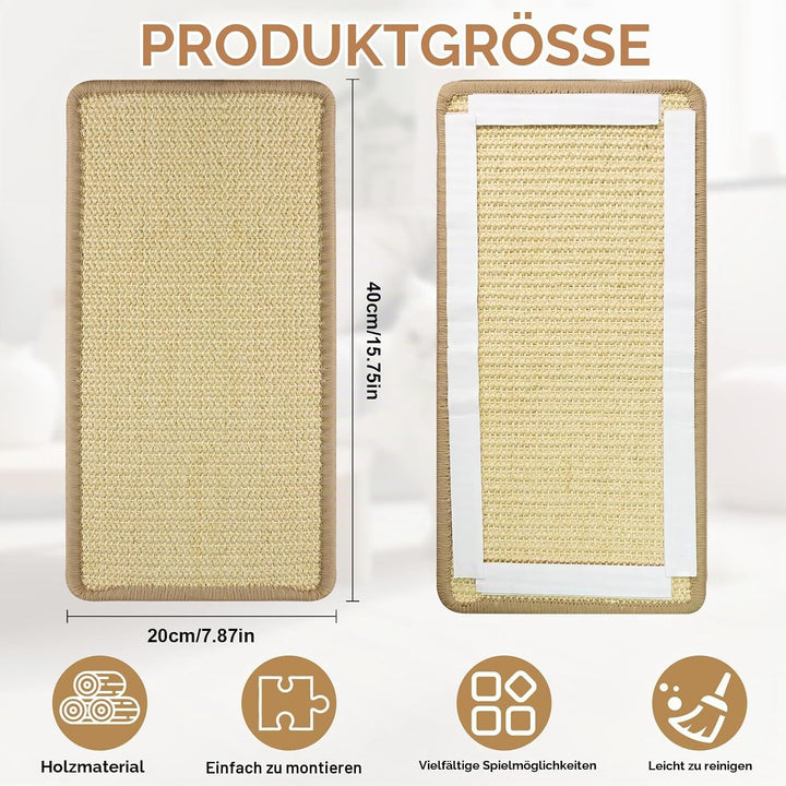 3 Stück Kratzbretter Katze Sisal Kratzmatte Katze Wand 40 x 20 cm Widerstandsfähig Katzen Kratzbrett