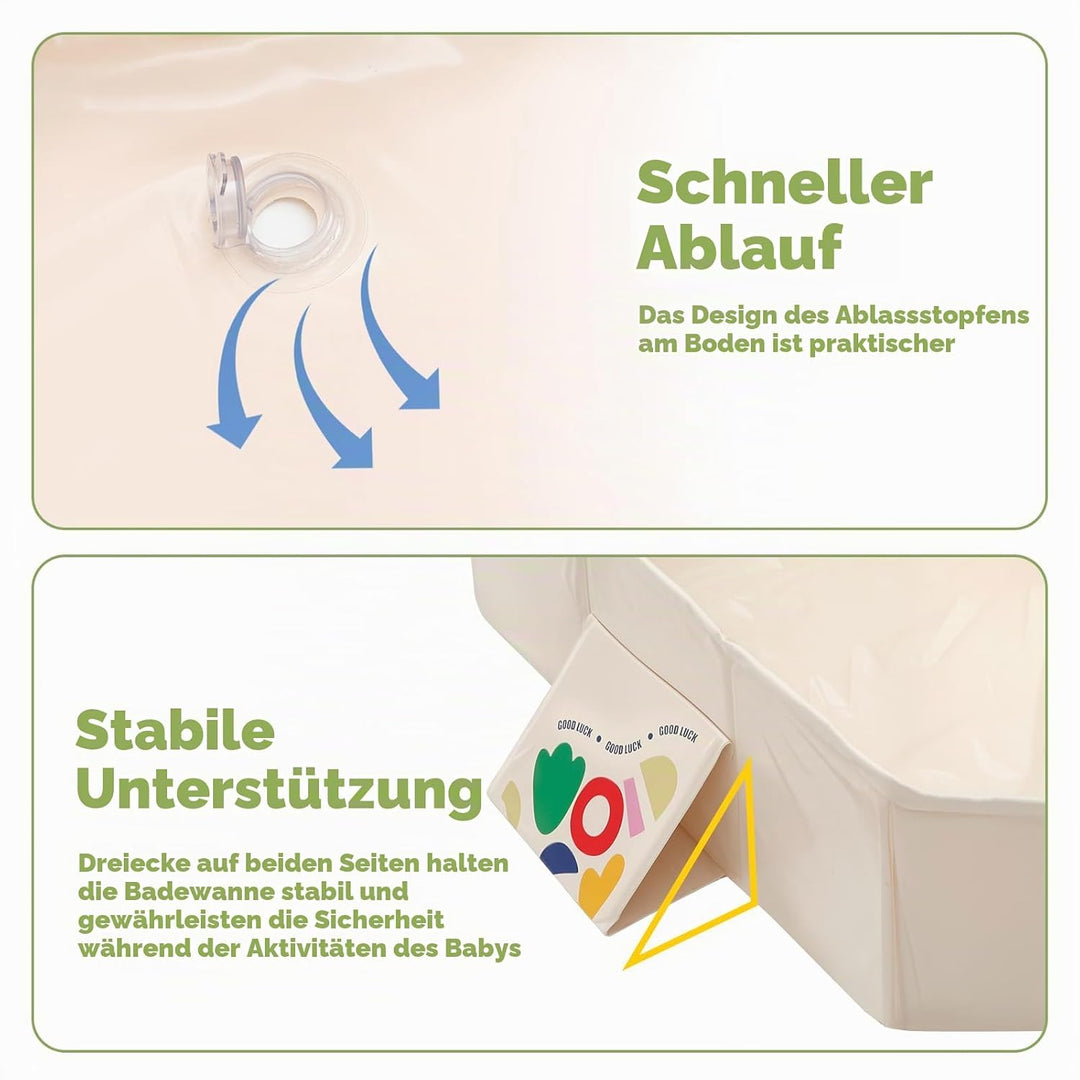 Faltbare Babybadewanne, Badewanne Kinder Grosse Kleinkindbadewanne Tragbares Duschbecken mit Newborn