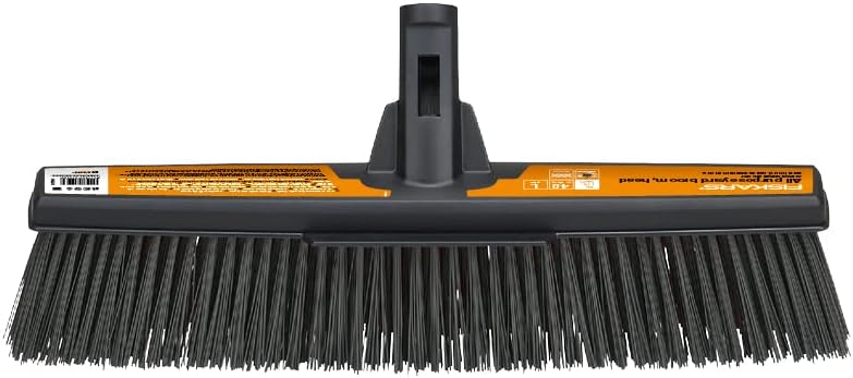 Fiskars Allzweckbesen-Kopf mit Powerclean-Borsten, Breite: 47 cm, L, Kunststoff, Schwarz, Solid, 102
