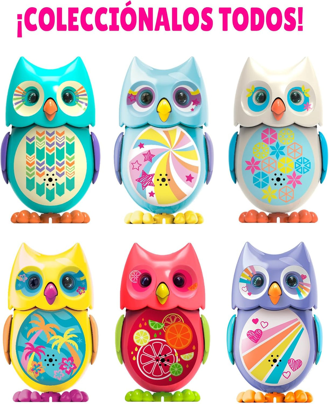 Bizak Mini Hoot Digiowl 62008285-3 Interaktive singende Eule, reagiert auf die Stimme, 6 Modelle erh