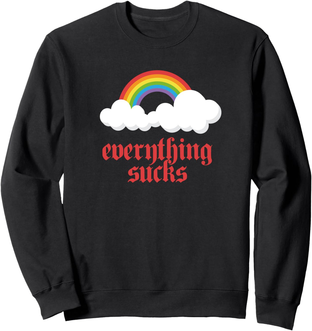 Kawaii Everything Sucks Goth Egirl Aesthetic Witch Sweatshirt