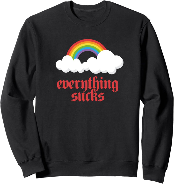 Kawaii Everything Sucks Goth Egirl Aesthetic Witch Sweatshirt