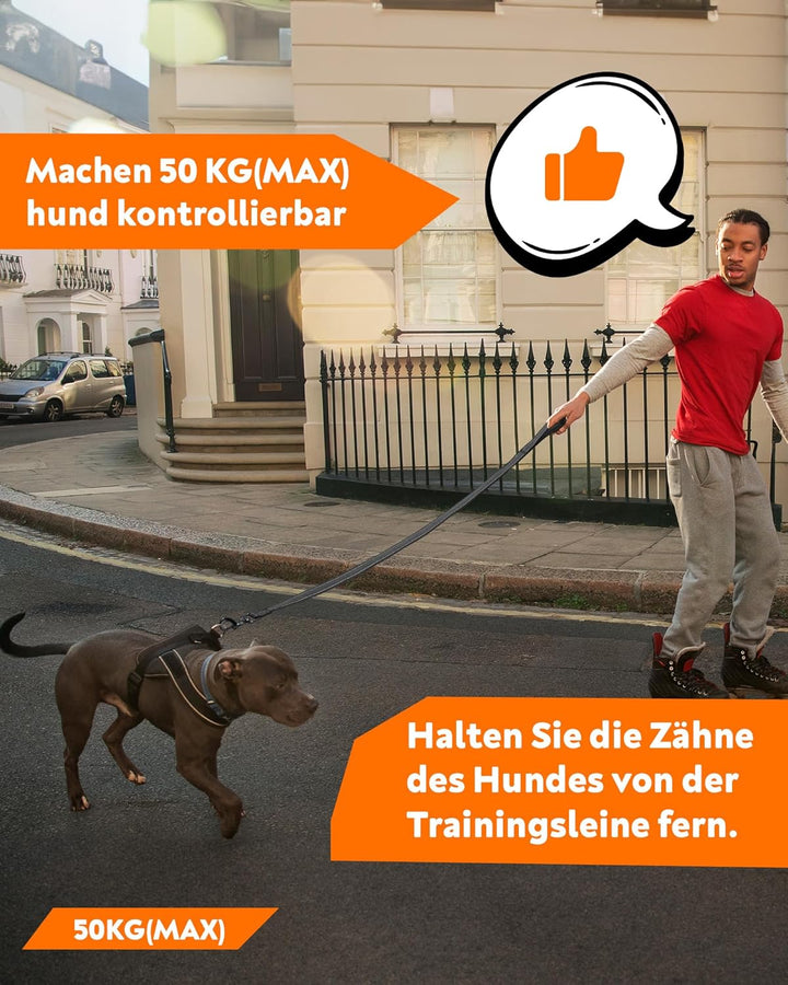 Toozey Schleppleine für Hunde 5m Gummierte Hundeleine für Kleine bis Grosse Hunde mit Handschlaufe u