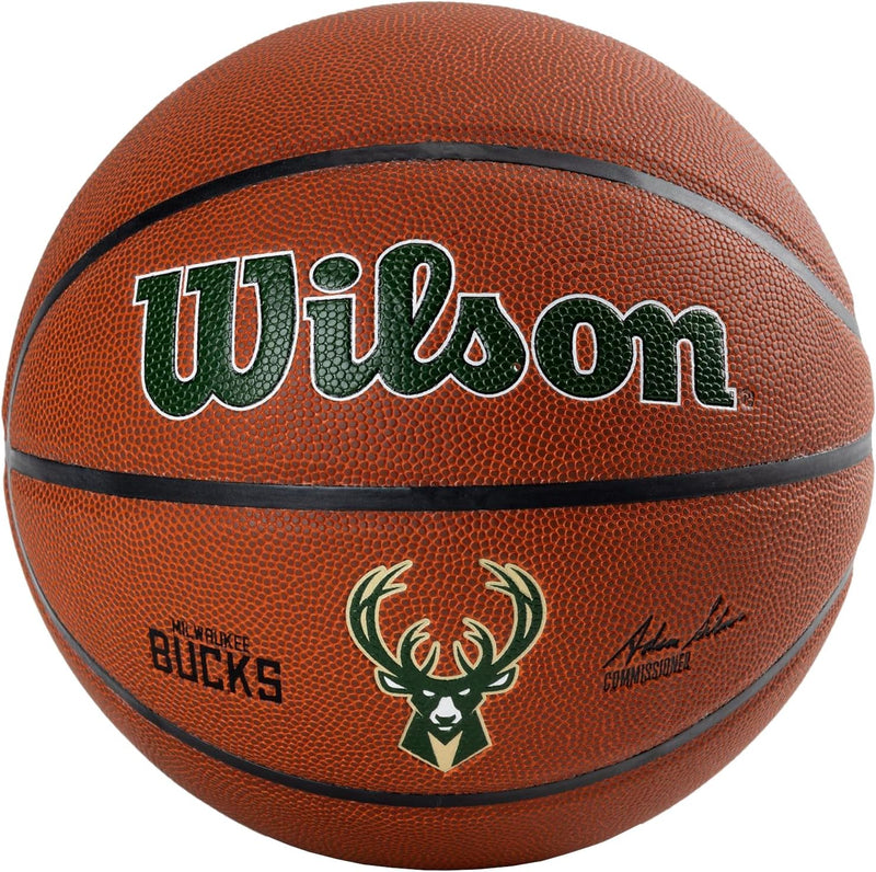 Wilson Unisex-Adult NBA Team Composite Basketball 7 Milwaukee Bucks, 7 Milwaukee Bucks