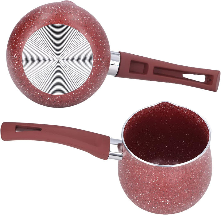 TOPINCN Einhand 10cm Schmelztopf, Mini Milchpfanne Zum Kochen von Klebrigen Saucen, Aufwärmen von Mi