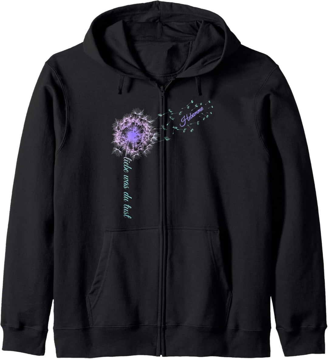 Liebe was du tust - Hebamme Design Pusteblume Kapuzenjacke