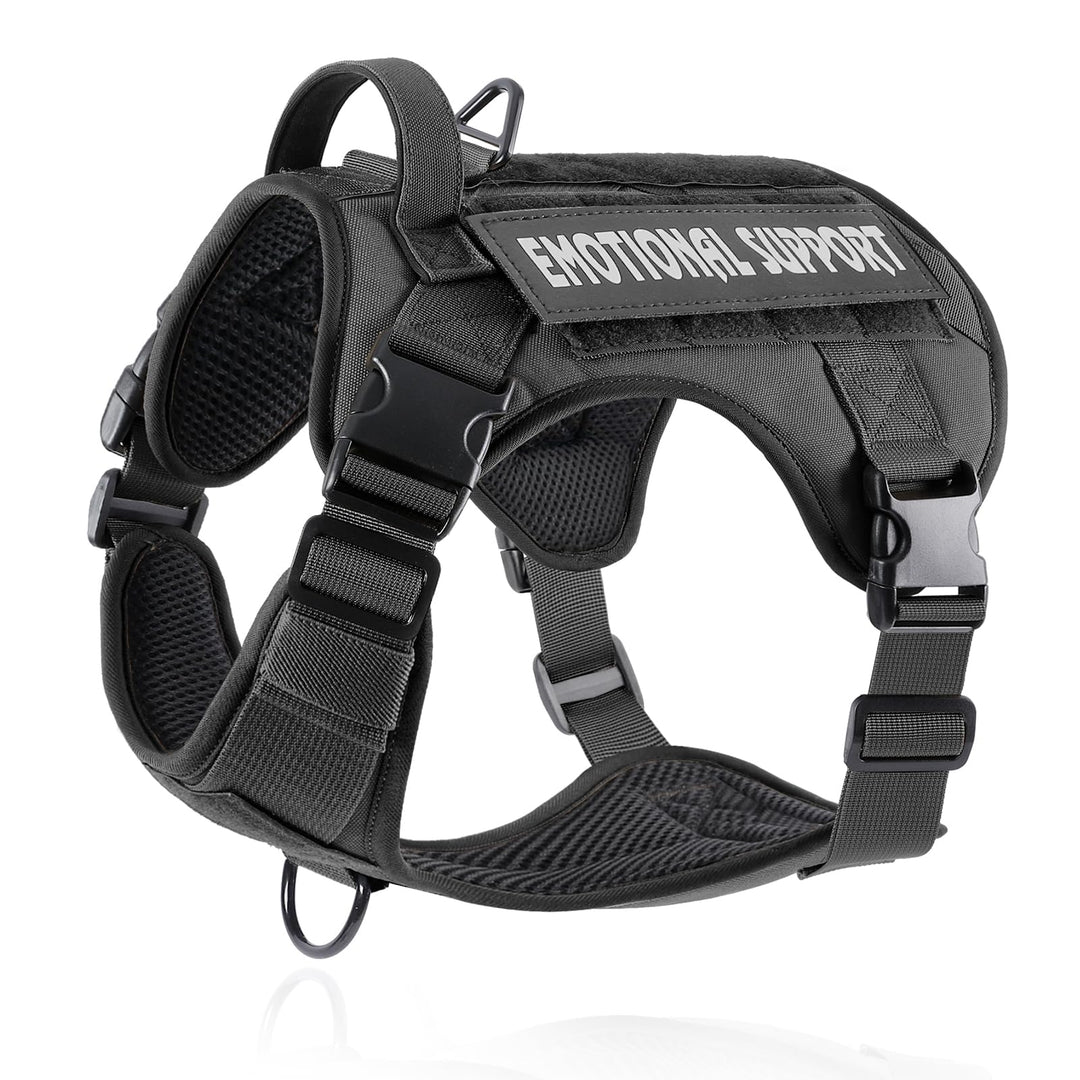 Demigreat Taktisches Anti-Zug-Hundegeschirr Klein Mittel Gross Hund M Stern Schwarz, M Stern Schwarz