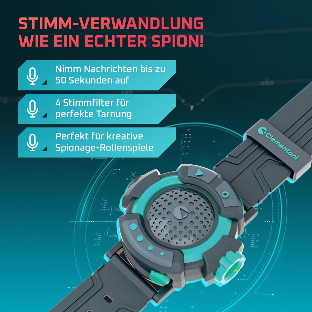 Galileo Spy Inkognito Spionage-Uhr - Hightech-Uhr mit Taschenlampe & Stimmenverzerrer für Spione, Ag
