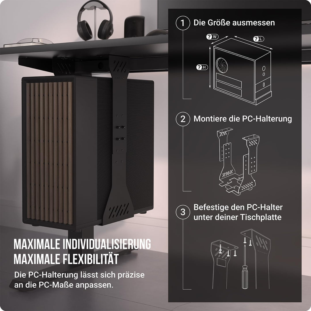PC Halterung unter Schreibtisch – Schwerlast Computer Halterung unter Schreibtisch – Bis zu 35 kg Tr