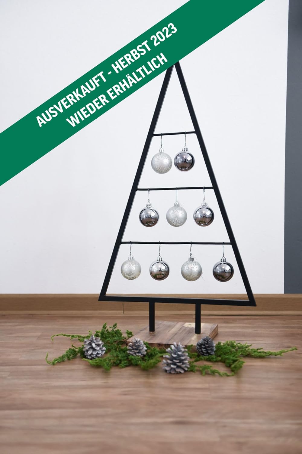 VIVANNO Dekoweihnachtsbaum Weihnachtsbaum Tanne Tannenbaum Weihnachtsdeko Noel, Schwarz (78x45x20 cm