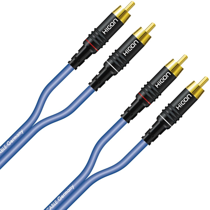 SOMMER CABLE SC Onyx 2025 MKII Stereo RCA Cinch-Kabel ORIGINAL + HI-CM06 Stecker (0,5m, blau) 0,5m b