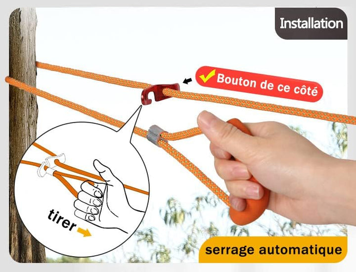 Wäscheleinen, 10 m, dick, für Garten und Aussenbereich, einfach zu Straffen, Orange… Orange 10m, Ora