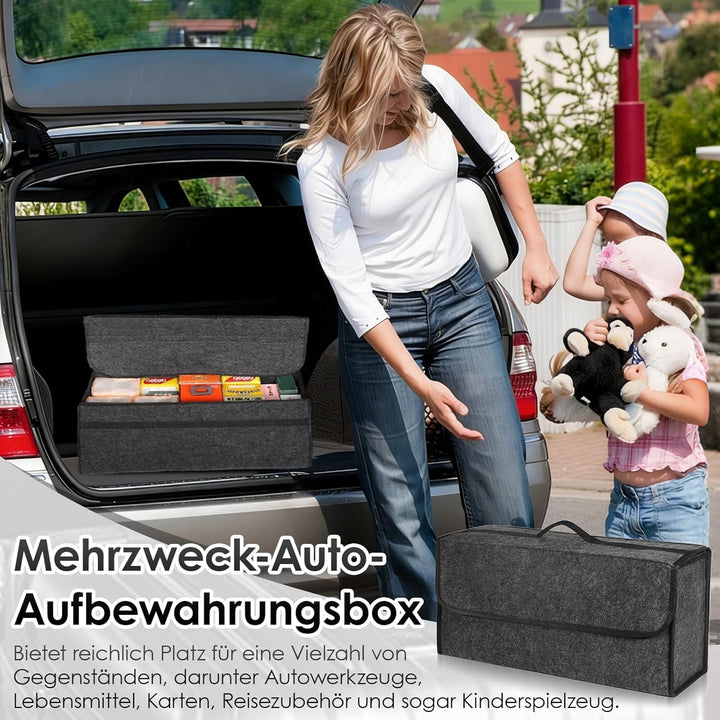 Auto Organizer Toolbag, Kofferraumtasche Toolbag, Kofferraum Organizer aus Filz mit Klett Fixierung,