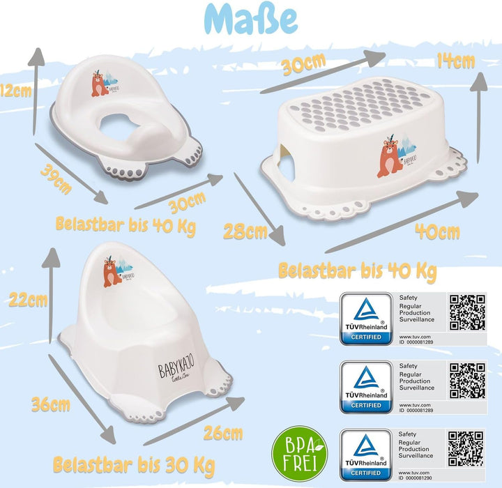 Babybadewanne mit Ständer 8 Set TÜV Rheinland geprüft - Babybadewanne + Baby Badewannensitz + Wickel