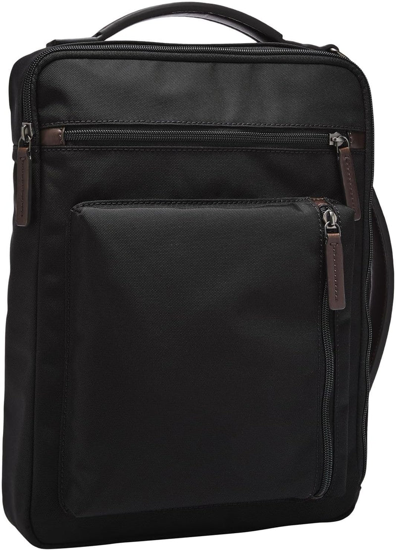 Fossil Herren Buckner Lederrucksack Schwarz, Schwarz