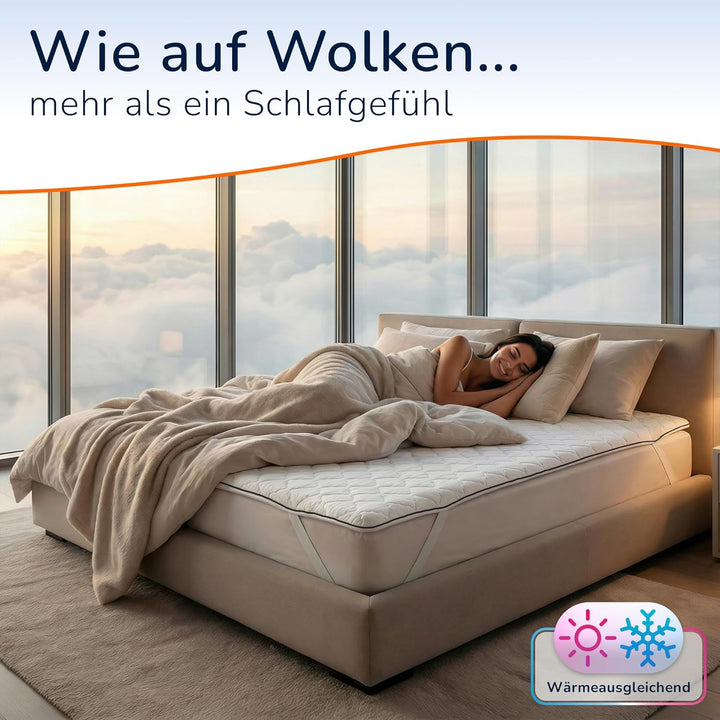 MSS e.K. NightGel Gelschaum Matratzen Topper inkl. Microfaserbezug / 80 cm x 190 cm/Hyper-Soft-Foam,