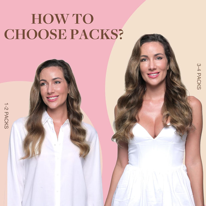 GOO GOO Tape in Extensions Echthaar, Balayage Schokoladenbraun Gemischter Honig Blond 40pcs 100g 35c