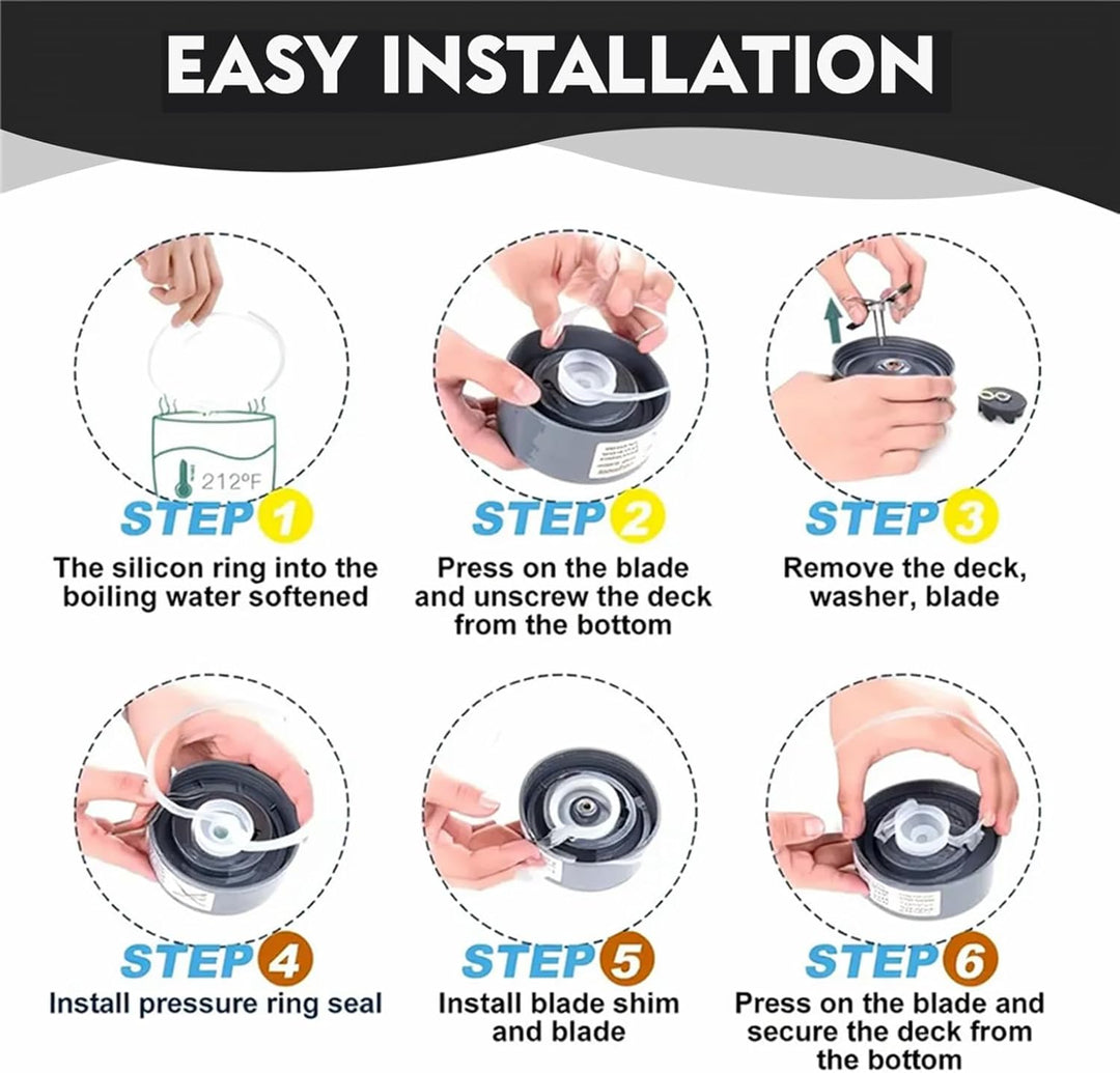 6 Stück Siegelring, Mixer Ersatzteile Neue Ersatzdichtungen Gummidichtring Weisser O-Ring Flexible T