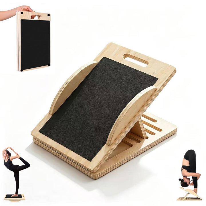 2 in 1 Wadendehner Verstellbarer mit 5 Winkeln, klappbares Balance Board Erwachsene aus Holz mit Tra