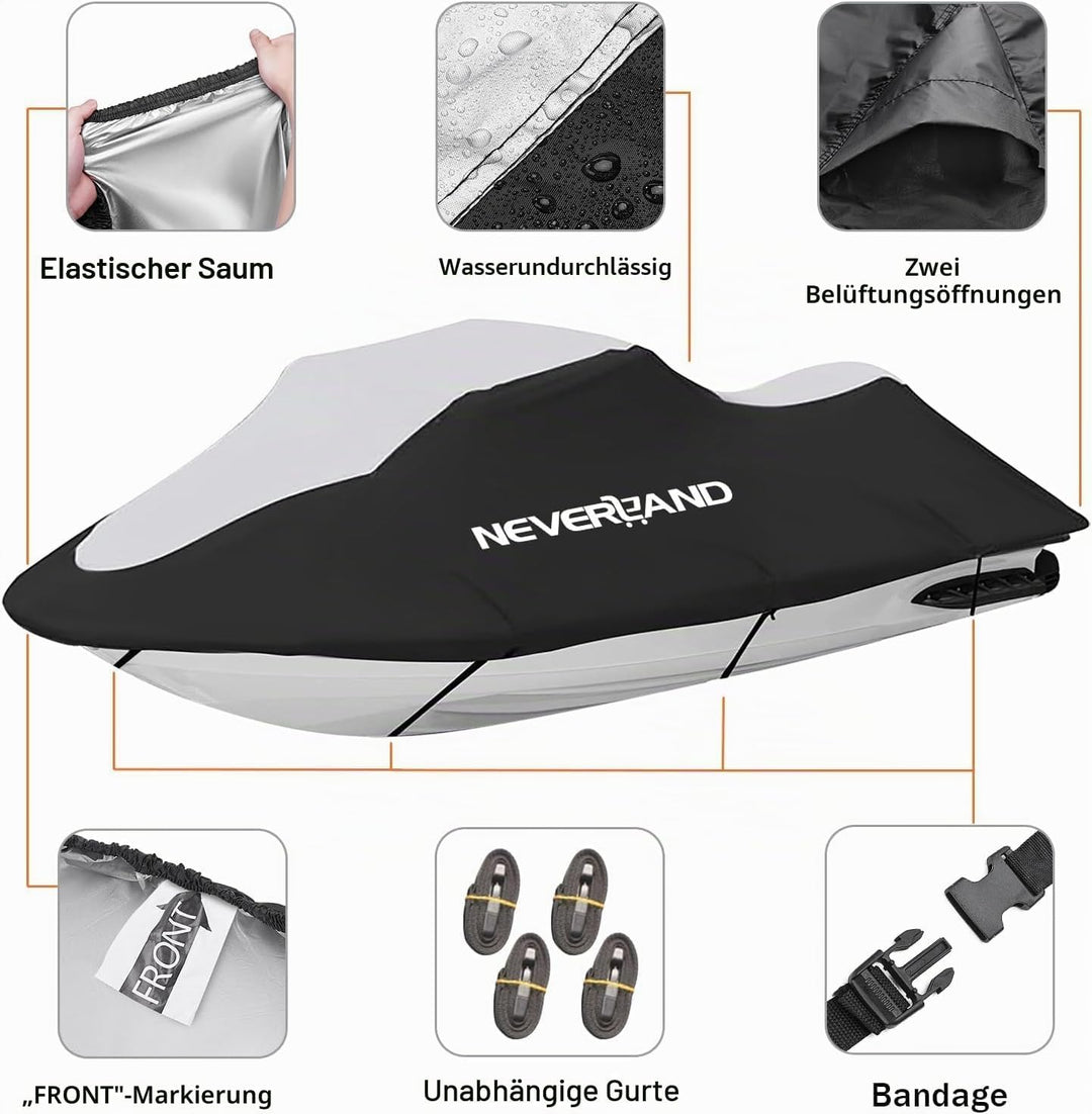 Jet Ski Bootsabdeckung Neverland 210D Bootspersenning Jet Ski Cover wasserdichte Motorbootabdeckung