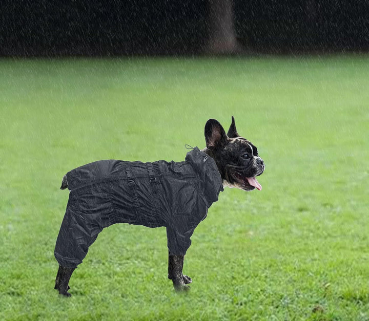 Geyecete -Regenmantel für hunde mit vier Beinen,Hunde Regenjacken Hosenanzug mit Geschirr loch, refl