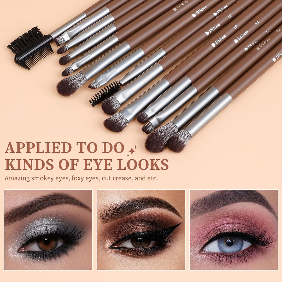 DUcare professionell pinselset makeup 22 Stück mit Luxus Kosmetiktasche, Premium Synthetik Make up P
