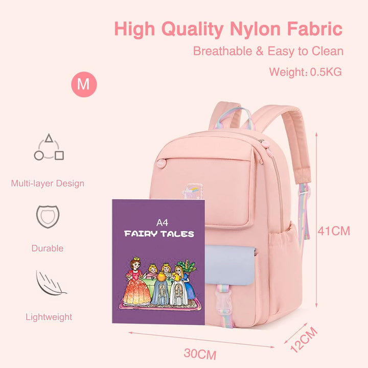 FANDARE Kinderrucksack Schulranzen Schultaschen Jungen Mädchen Schulrucksack Kinder Schultasche für