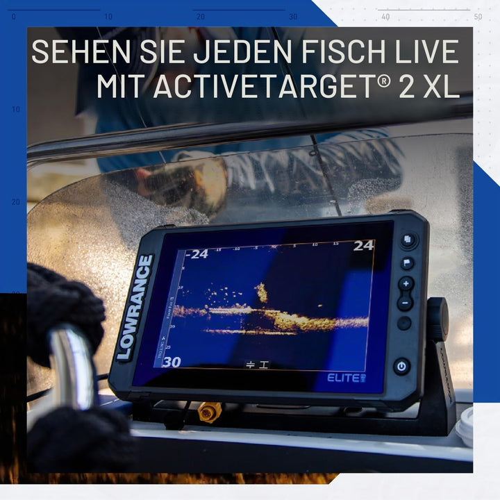 Lowrance Elite FS 9 Fischfinder (ohne Wandler) mit vorinstallierten C-MAP Konturendiagrammen