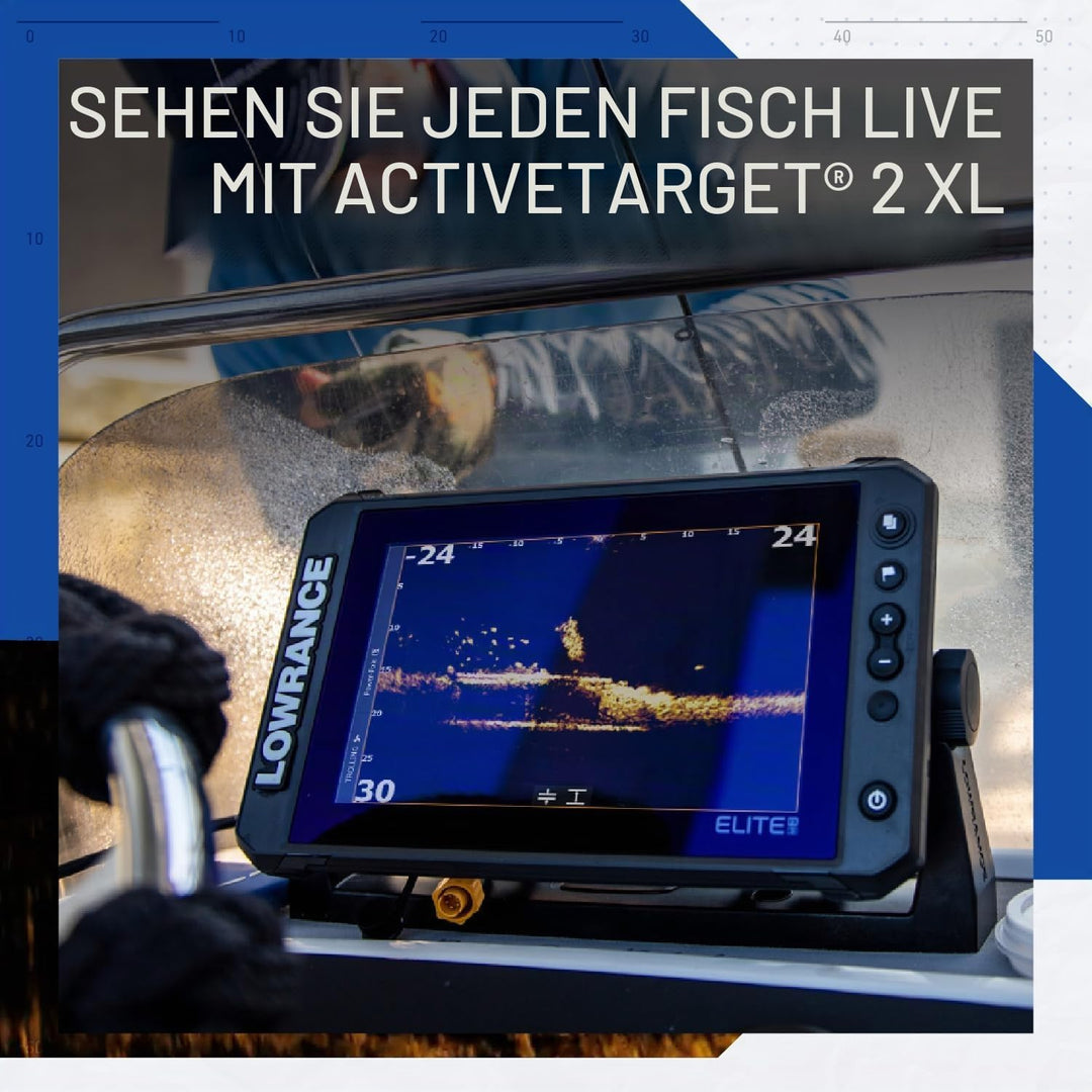 Lowrance Elite FS 9 Fischfinder (ohne Wandler) mit vorinstallierten C-MAP Konturendiagrammen