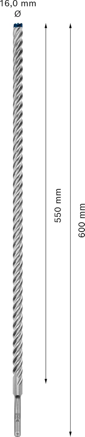 Bosch Professional 1x Expert SDS plus-7X Hammerbohrer (für Stahlbeton, Ø 16,00x600 mm, Zubehör Bohrh