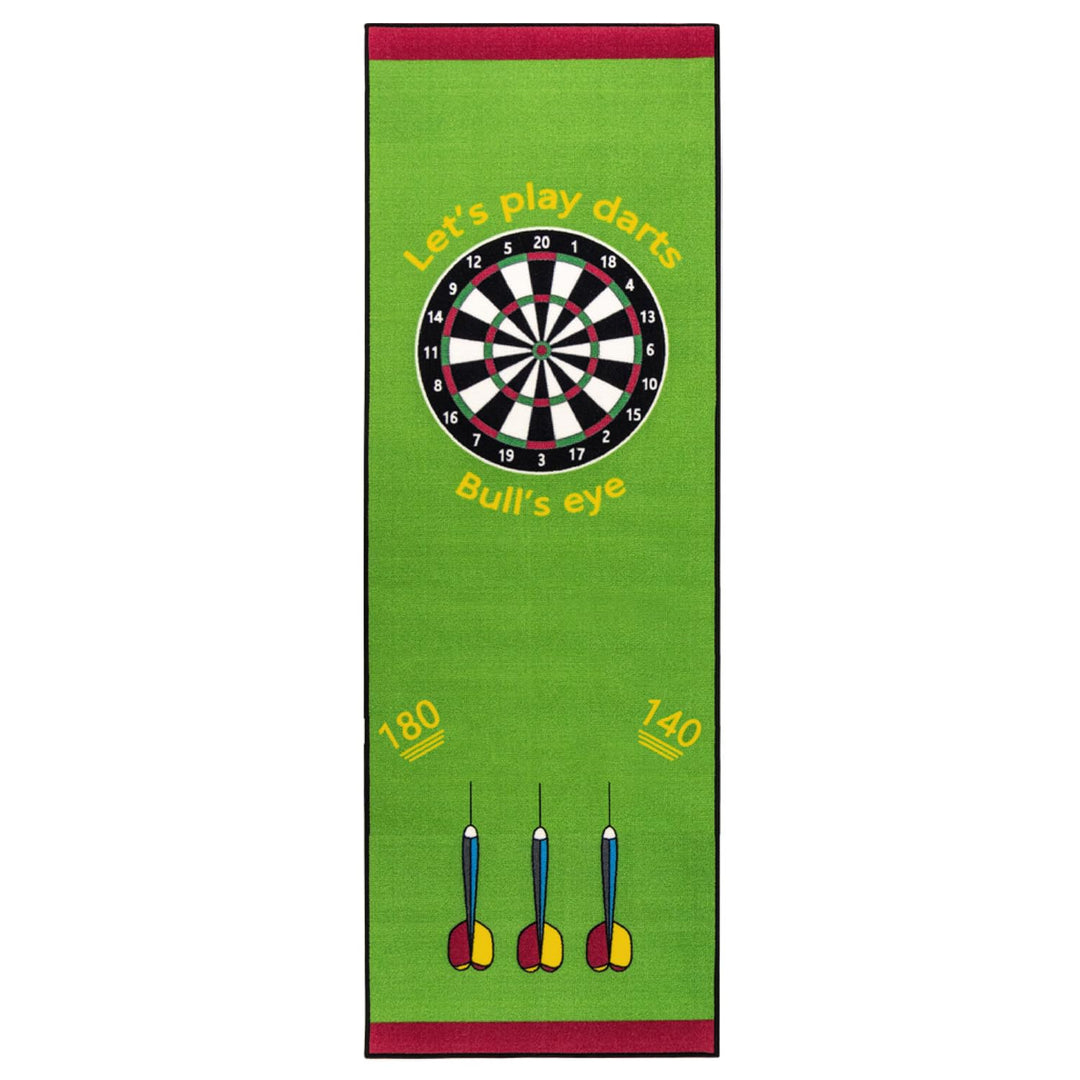 Kingpower Dartteppich mit Abwurflinie, Dart Zubehör mit Motiv, Dartmatte mit Oche, pflegeleichter Te