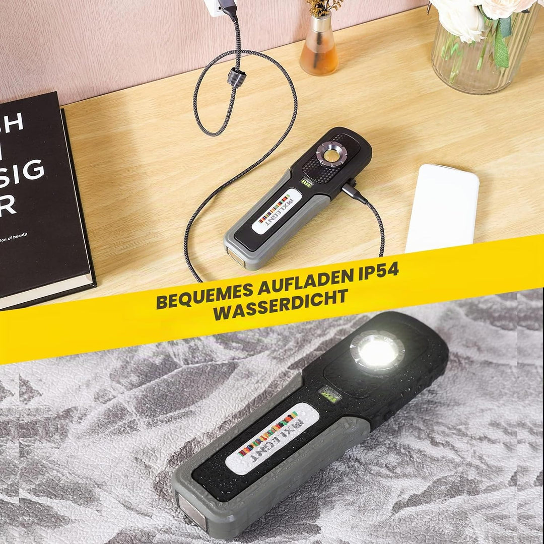 Echtfarben Arbeitsleuchte led Lack Kontrolllampe: MXLEGNT Aufladbar COB Autoaufbereitung Polierlampe