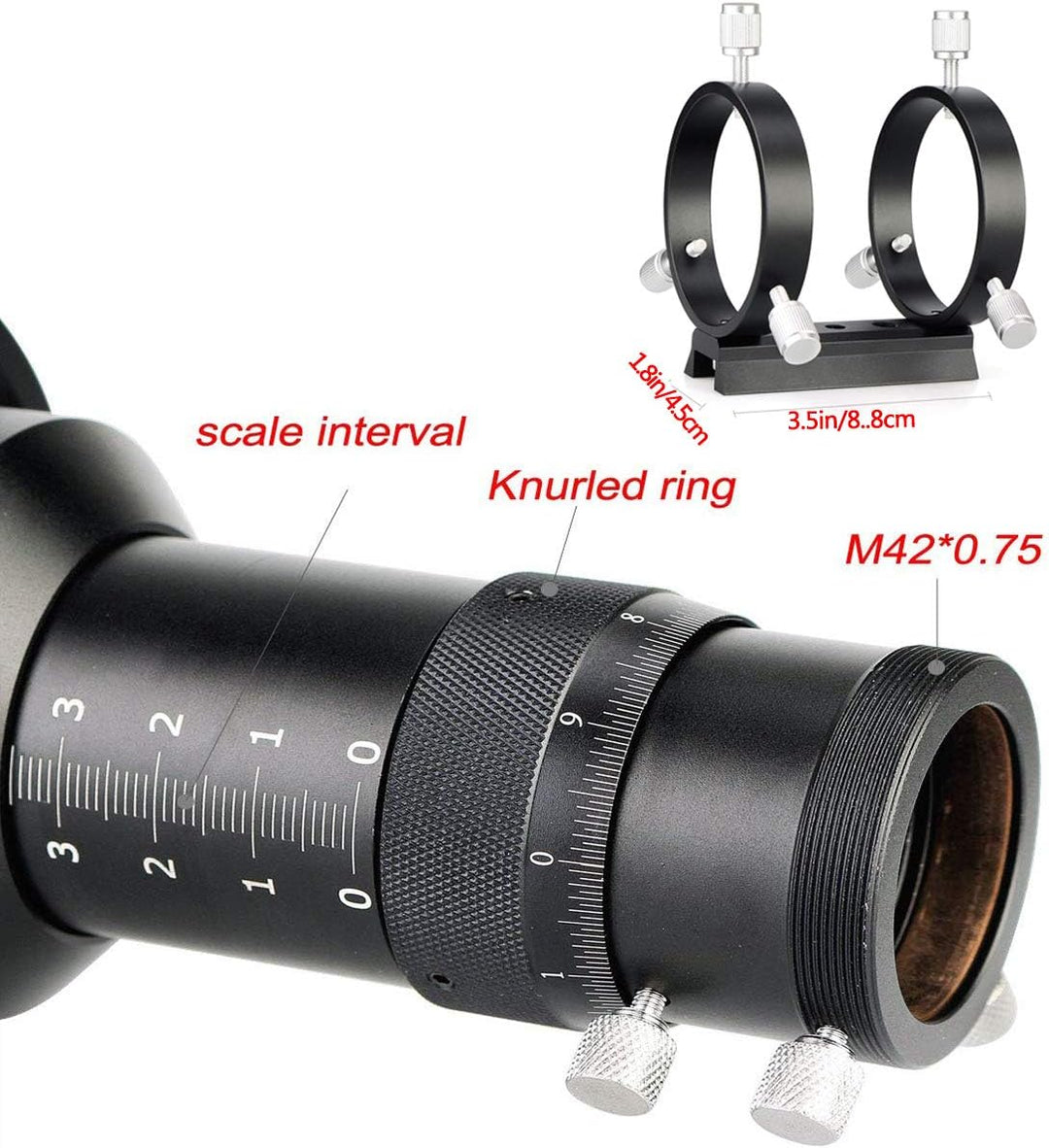 Svbony SV106 Teleskop Guiders, 50mm FMC Teleskope Sucher mit 190mm Brennweite Helical Fokussiergerät