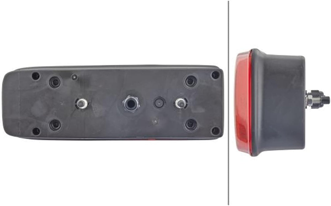 HELLA - Heckleuchte - EasyConn I - Glühlampe - 24V - Anbau/geschraubt - Lichtscheibenfarbe: mehrfarb
