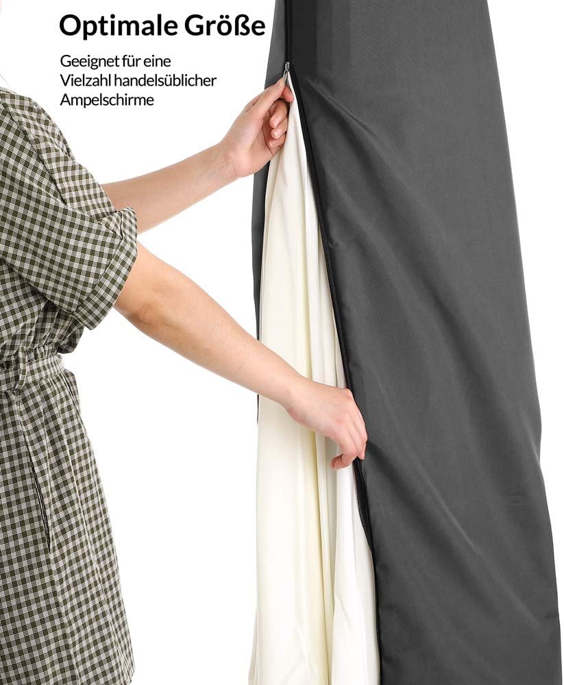 DEUBA® Schutzhülle Sonnenschirm für 3,5m Schirme Schirm Abdeckhaube Abdeckung Hülle Plane Ampelschir