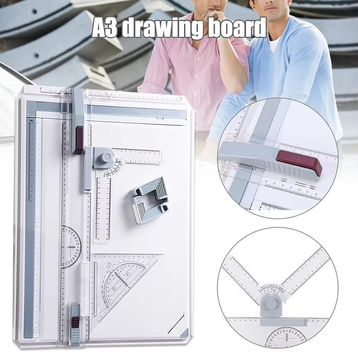 NEWFUN Zeichenplatte A3, Zeichenbrett A3, Drawing Board, Multifunktionales Zeichenbrett für das Tech