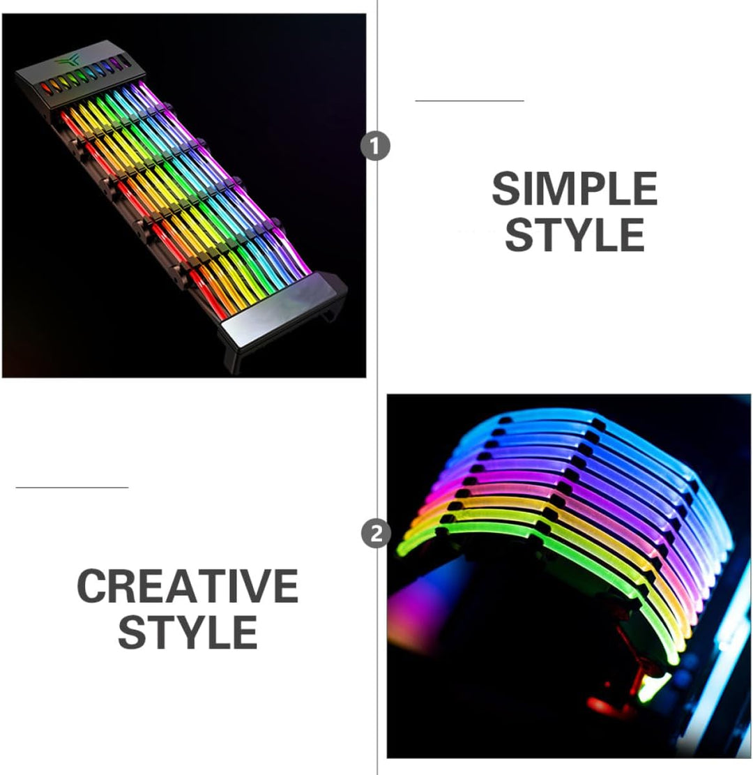 Garneck 3 Pin Argb Verlängerungskabel RGB Netzteil Ummantelt 24 Pin ATX Mainboard Computer Zubehör