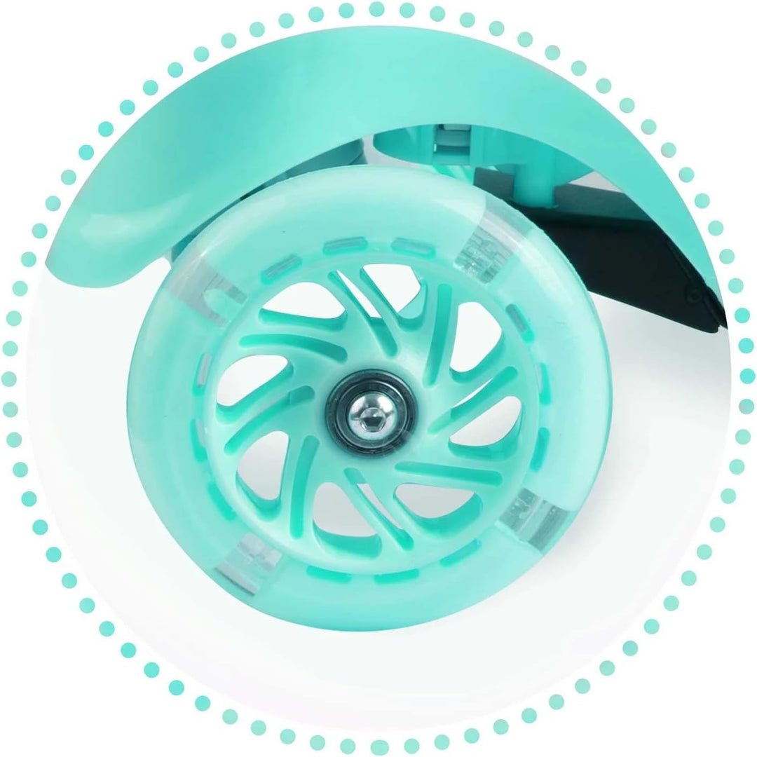 LED Scooter Kinderroller Cityroller Tretroller Kinder 3 Räder PIKO Ricokids grün, grün