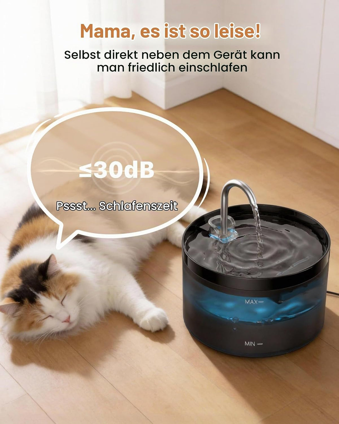 Katzenbrunnen Trinkbrunnen für Katze: 3.2L Katzenbrunnen für Katzen - Superleise Wasserpumpe - Filte